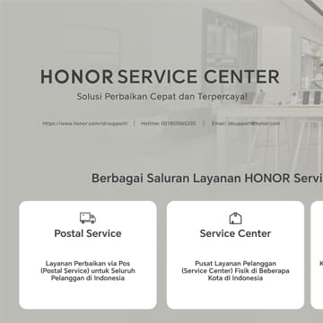 8 HONOR Service Center Sudah Tersedia untuk Pengguna di Indonesia