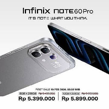 Harga Infinix NOTE 60 Pro Terbaru 2026 di Indonesia, Snapdragon 7s Gen 4 Mulai 4,9 Jutaan
