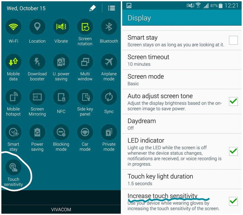 layar sentuh note 4