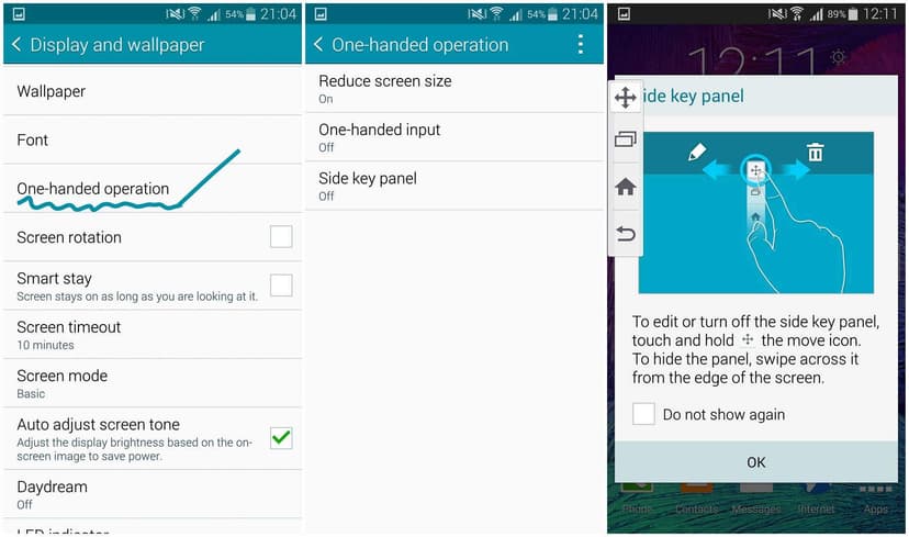 one handed mode note 4