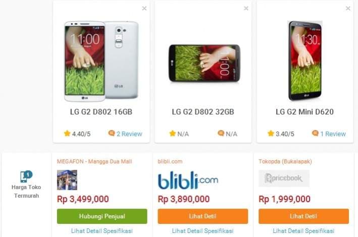 Harga LG G2 Pricebook.co.id
