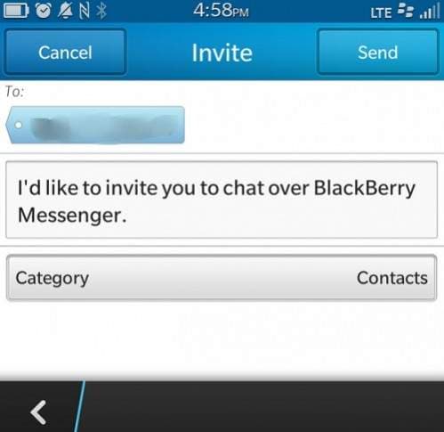 Undang Teman di BBM