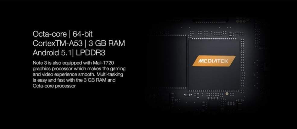 Coolpad Note 3 Plus prosesor