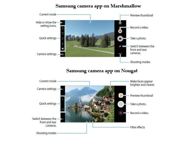 Galaxy S7 Nougat Camera
