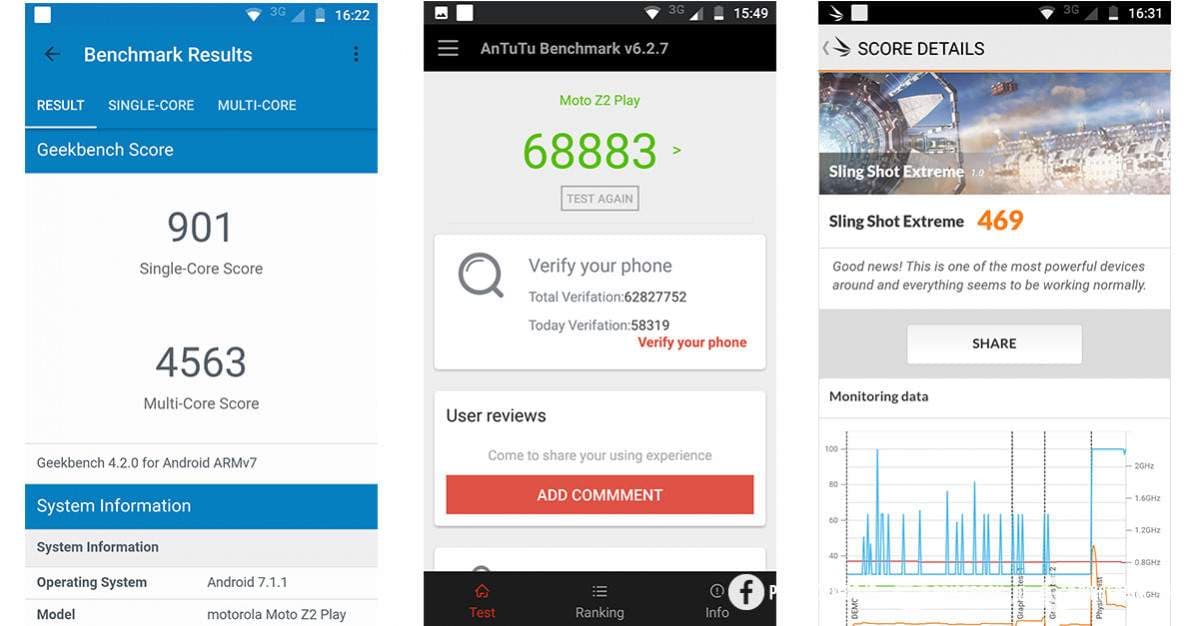 Benchmark Moto Z2 Play