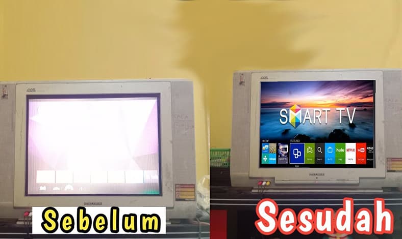 cara mengubah tv led menjadi smart tv