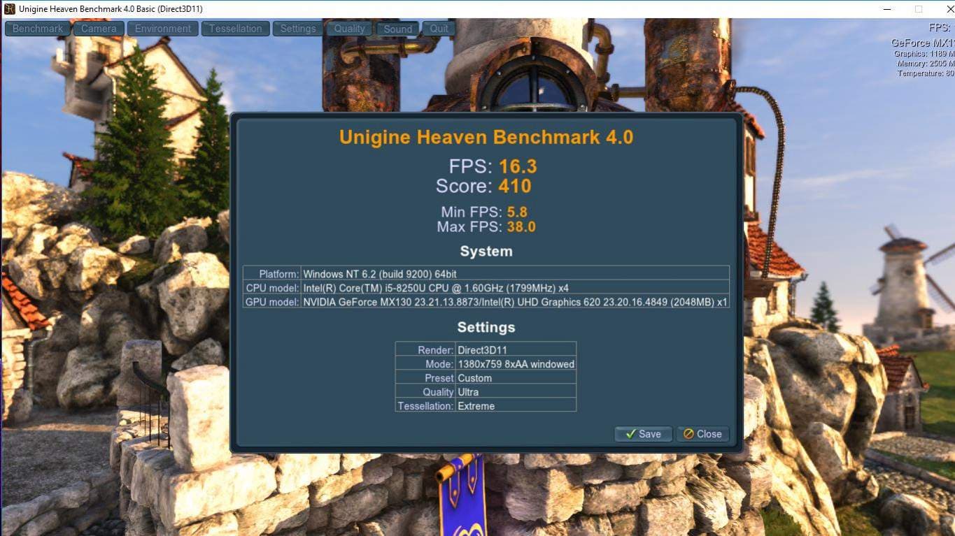 Unigine ASUS Vivobook 14 A411UF