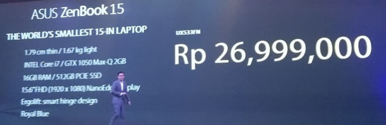 harga asus zenbook 15