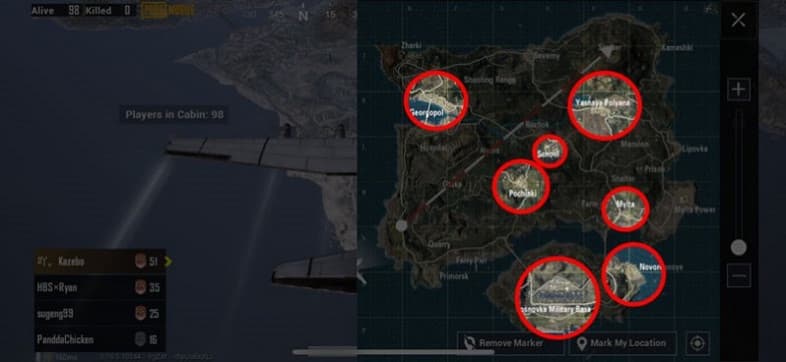 lokasi landing pubg