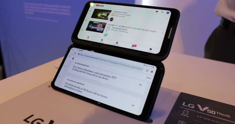 lg v50 dual screen