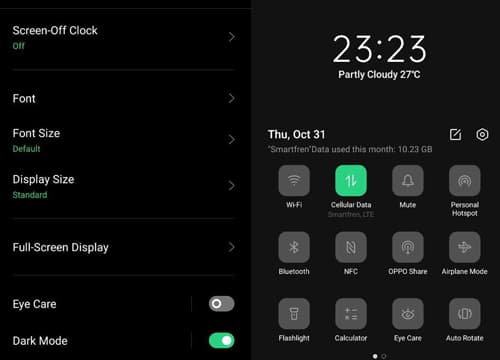 coloros Dark mode