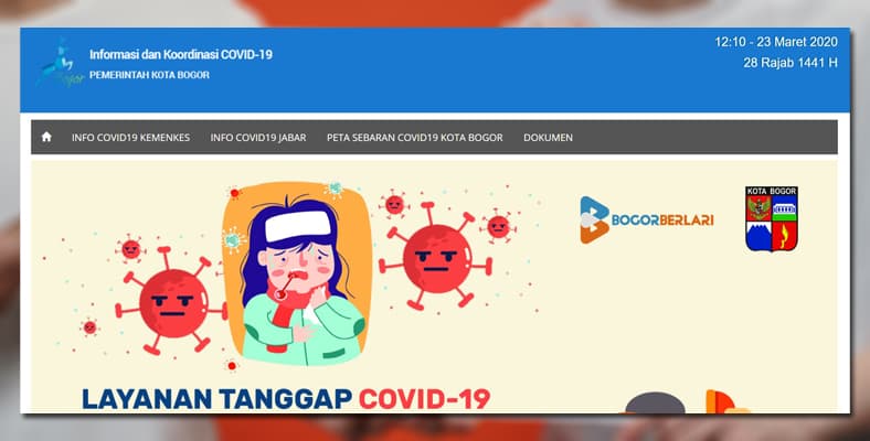 Situs Informasi dan Koordinasi Covid 19 Kota Bogor