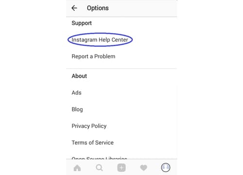 Berada di Halaman Options