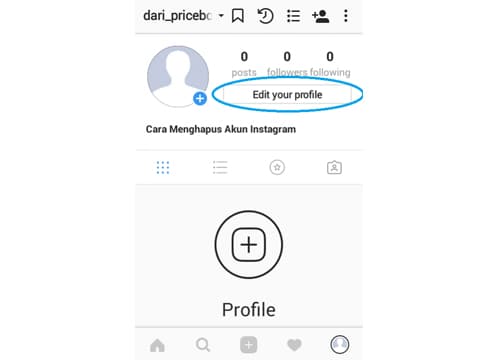 Klik Edit your profile