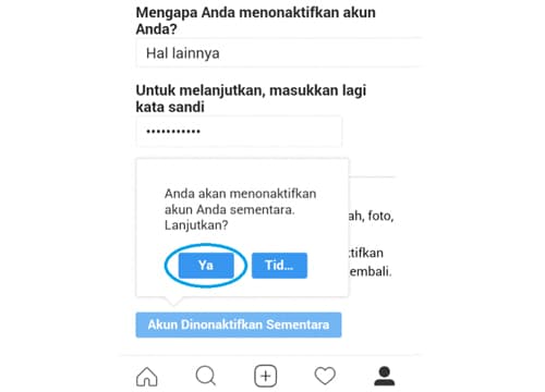 10. Klik Ya