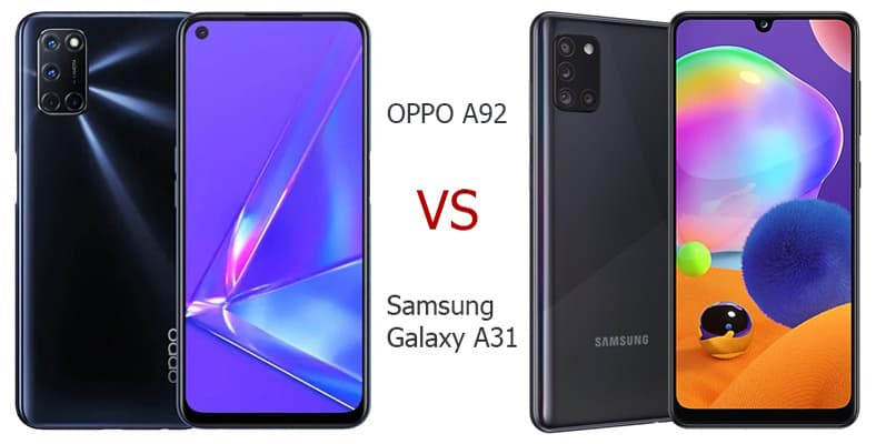 Oppo A92 vs Samsung Galaxy A31