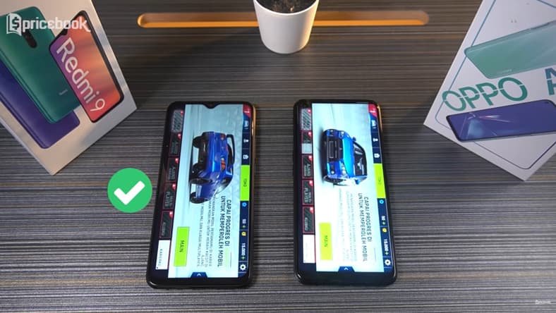 speed test redmi 9 oppo a52