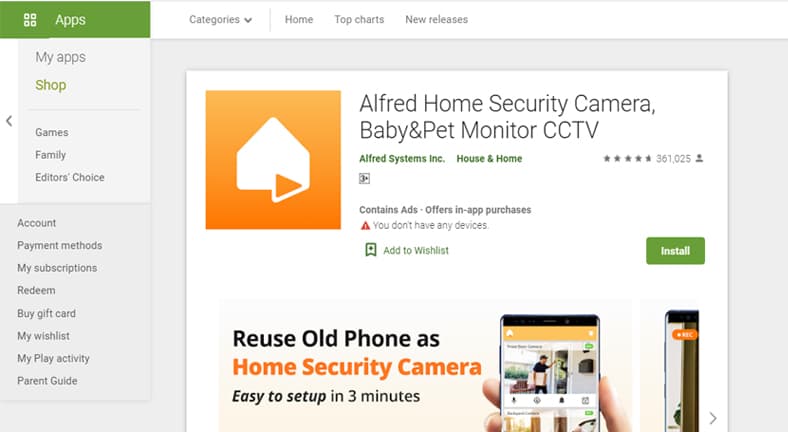 Ubah smartphone jadi CCTV alfred