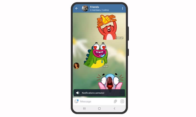 cara pakai stiker Telegram di WhatsApp