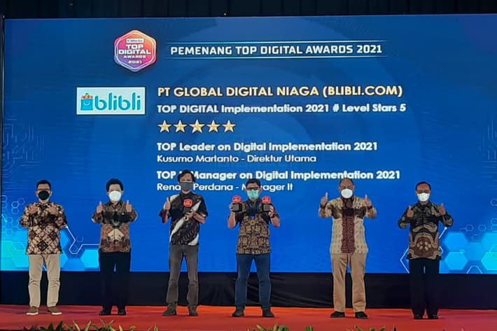 Blibli Raih Tiga Penghargaan di Top Digital Awards 2021