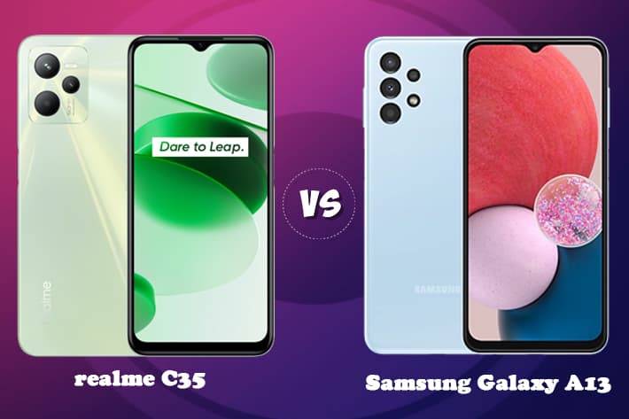 Perbedaan realme C35 dan Galaxy A13, Beda 100 Ribu