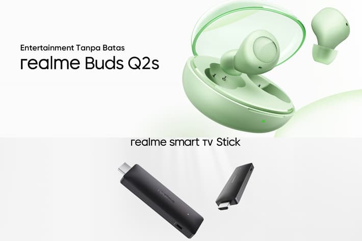 Harga realme Smart TV Stick dan TWS dan Buds Q2s