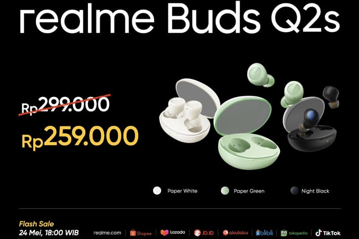 Harga realme Smart TV Stick dan TWS dan Buds Q2s