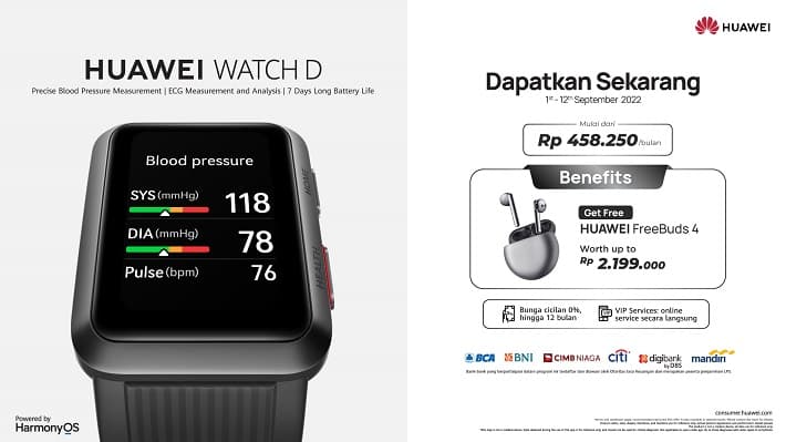 Huawei Watch D Sematkan Teknologi Mini Pump, Pertama di Dunia