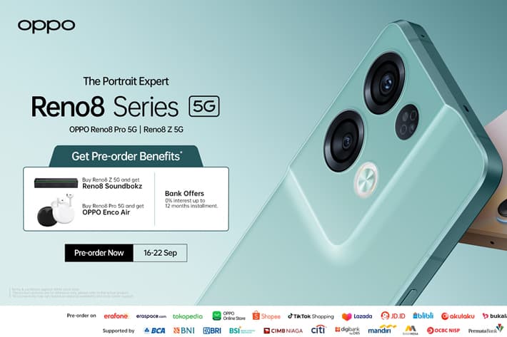OPPO Buka Pre-Order Reno8 Pro 5G dan Reno8 Z 5G