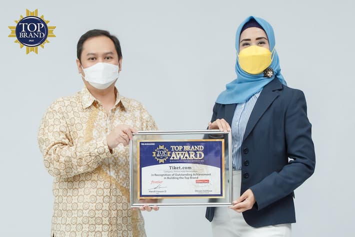 tiket.com Raih Top Brand Award untuk Situs Online Reservasi Hotel 2022