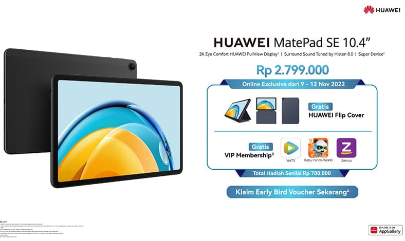 harga HUAWEI MatePad SE