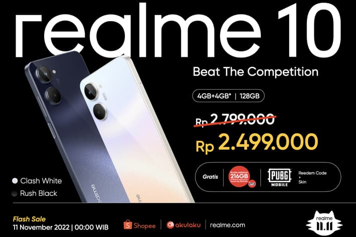 Resmi Rilis, Harga realme 10 Mulai 2 Jutaan