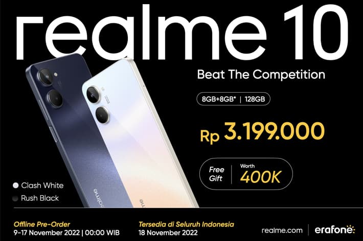 Resmi Rilis, Harga realme 10 Mulai 2 Jutaan