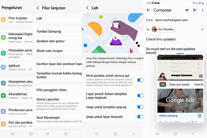 Multitasking Galaxy A54 5G