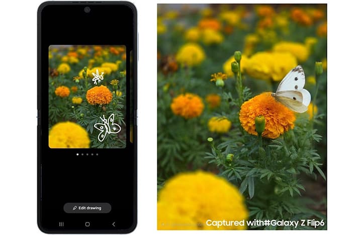 Visual storytelling galaxy z flip6