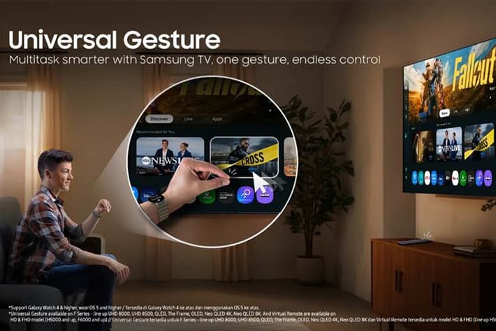 Tanpa Remote, Kontrol TV Samsung Pakai Gerakan Tangan